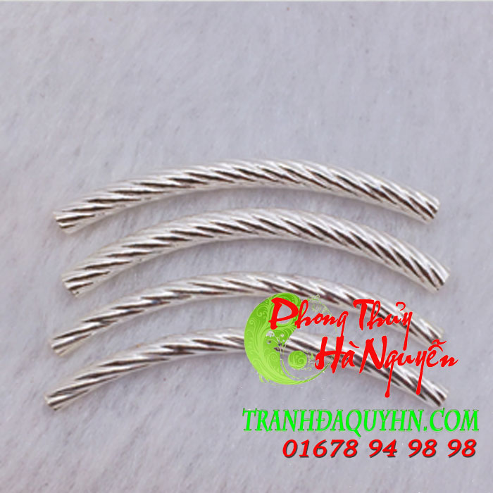 charm bạc ống xoắn - phụ kiện bạc giá rẻ